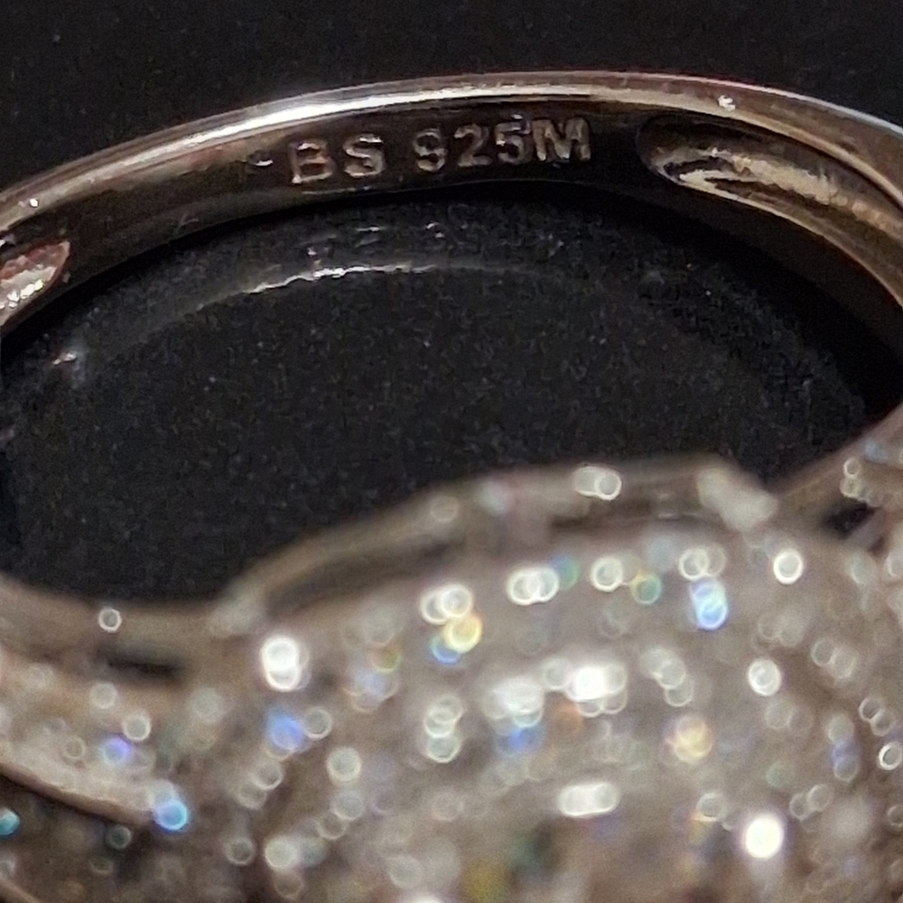 Moissanite Diamond Ring Set In 925 Sterling Silver Size 7 - Picture 6 of 11